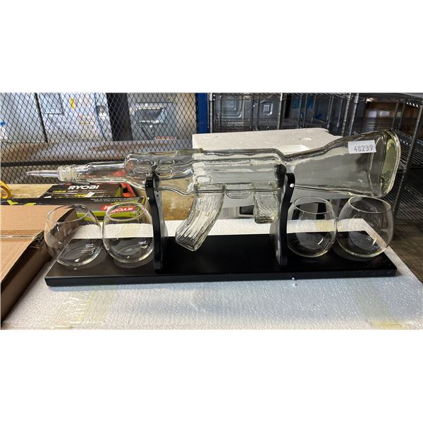 AK-47 GLASS DECANTER & GLASS SET