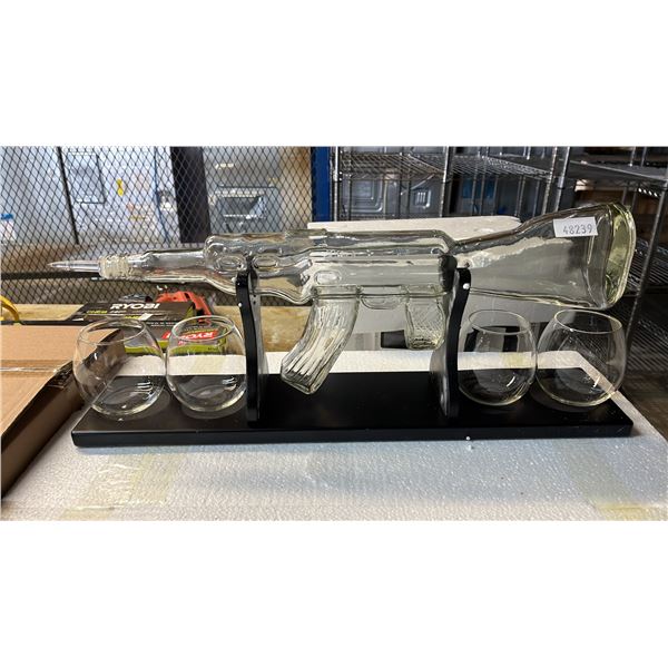AK-47 GLASS DECANTER & GLASS SET