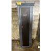Image 1 : WOOD "BISTRO" CABINET 18" X 22" X 66" (SOME COSMETIC DAMAGE)