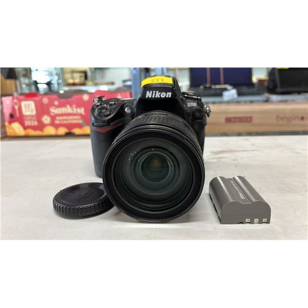 NIKON D700 12.1-MEGAPIXEL FX-FORMAT DSLR CAMERA WITH AF-5 NIKKOR 24-120MM 1:4G ED LENS & BATTERY
