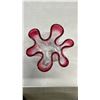 Image 2 : VINTAGE CHALET GLASS PINK TO CLEAR HANDKERCHIEF VASE