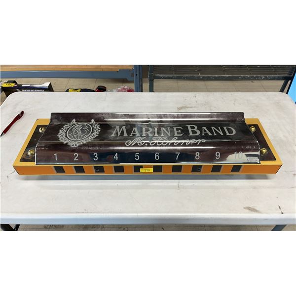 VINTAGE OVERSIZED STORE DISPLAY M. HOHNER MARINE BAND HARMONICA
