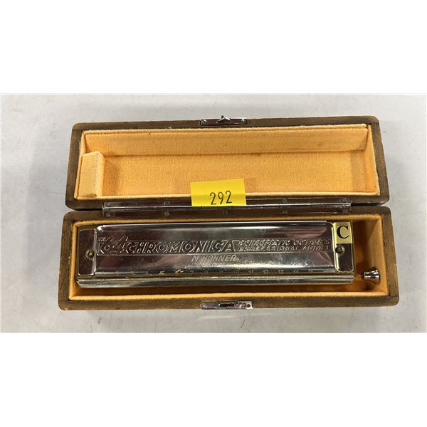 VINTAGE HOHNER 64 CHROMONICA CHROMATIC HARMONICA IN ORIGINAL CASE