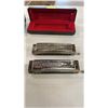 Image 2 : (2) HOHNER SUPER CHROMONICA CHROMATIC HARMONICAS IN CASES