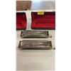 Image 2 : (2) HOHNER SUPER CHROMONICA CHROMATIC HARMONICAS IN CASES