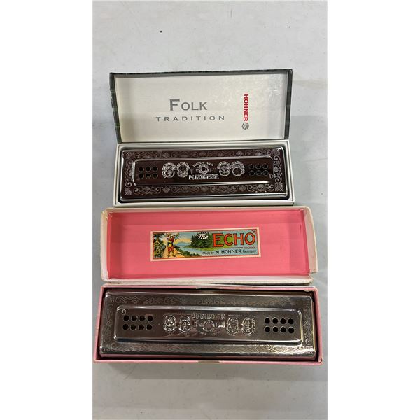 HOHNER "THE ECHO HARP" HARMONICA & HOHNER "HIGHLANDER MOUTHORGAN" HARMONICA