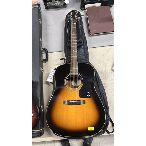 EPIPHONE DR 100 VS ACOUSTIC GUITAR IN SOFT CASE