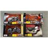 Image 1 : (4) ASSORTED DIECAST 1:18 SCALE MODEL HARLEY DAVIDSON MOTORCYCLES