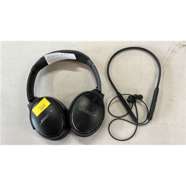 MAGNETIC WIRED EARBUDS & BOSE WIRELESS HEADPHONES *NO CHARGING CABLE*