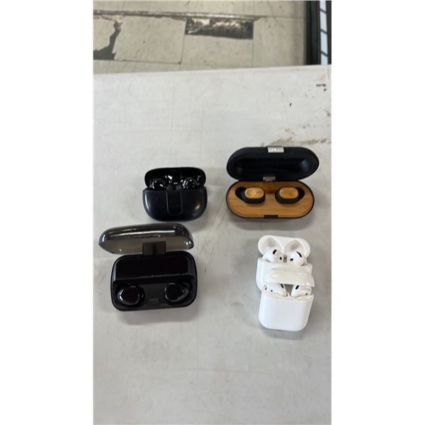 (5) ASSORTED EARBUDS SETS IN CHARGING CASES *NO CHARGING CASES*