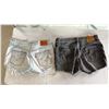 Image 4 : 2 PAIRS LADIES SHORTS. LEVI 501 BUTTONFLY.  WAIST 28