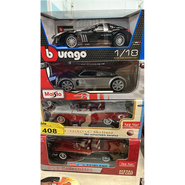 (4) ASSORTED DIECAST SCALE MODEL CARS