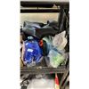Image 4 : SHELF OF ASSORTED ITEMS INCLUDING; STRING TRIMMER BLADES, MOTHER'S DAY DISHES, JAR SEALS & MORE