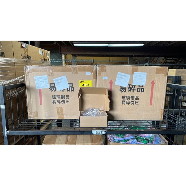 2 CASES OF CLEAR PLASTIC WEDDING DECOR
