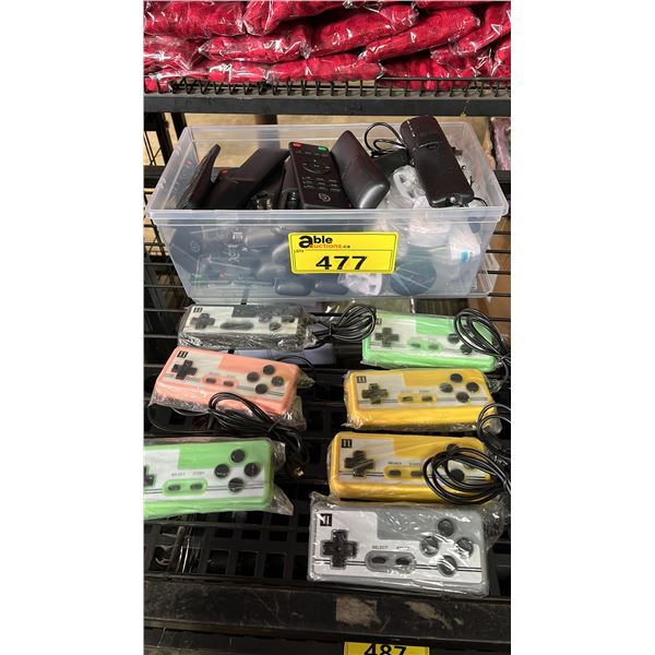 ASSORTED REMOTES & GAME PADS