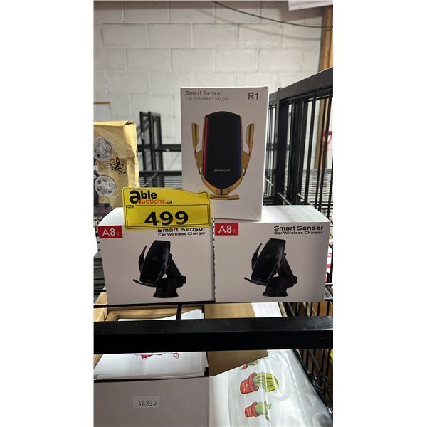 (3) ASSORTED SMART SENSOR WIRELESS CHARGERS