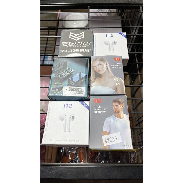 ASSORTED WIRELESS EARBUDS & SPEAKERS