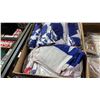 Image 4 : SHELF OF ASSORTED ITEMS INCLUDING; HAPPY BIRTHDAY GLASSES, AMERICAN FLAG WINDOW DECOR & PENCIL BAGS