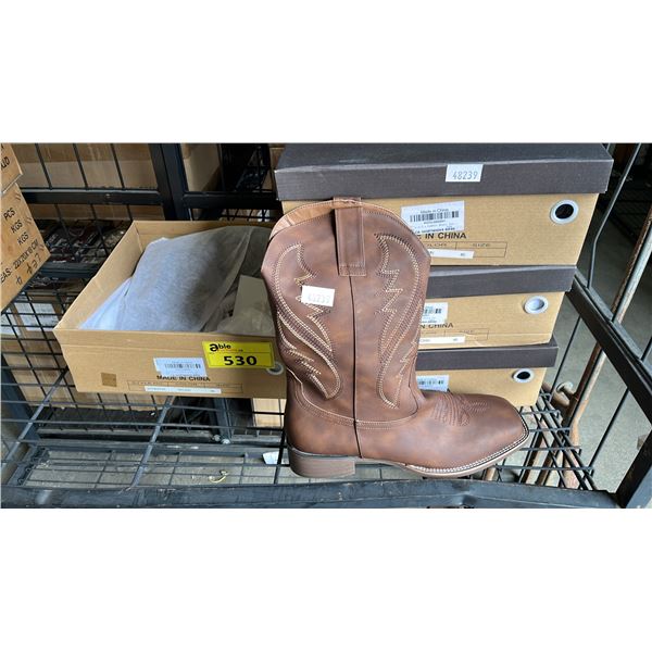 (4) PAIRS OF J SOLE COWBOY BOOTS