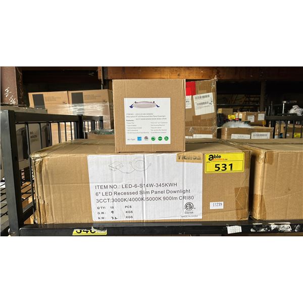 CASE OF YIGEDA 6" LED RECESSED SLIM PANEL DOWNLIGHTS