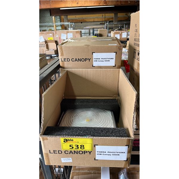 (4) YIGEDA LED 5000K CANOPY LIGHTS