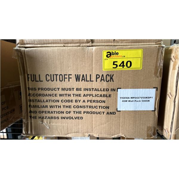 CASE OF YIGEDA 5000K WALL PACK LIGHTS