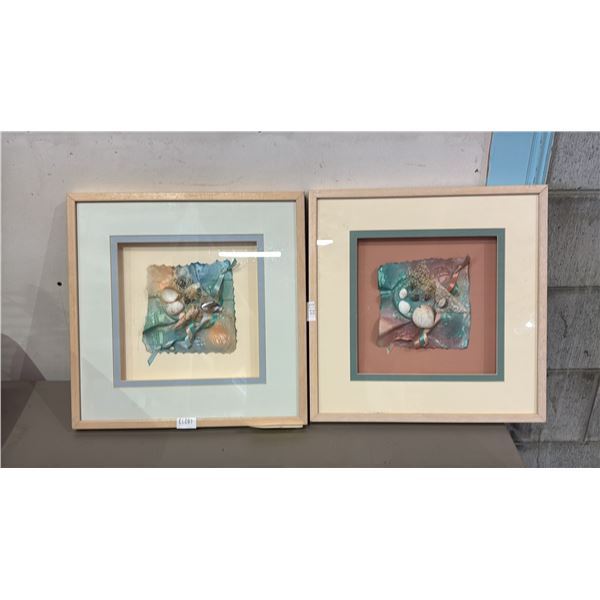 PAIR OF FRAMED SHELL ARTWORKS