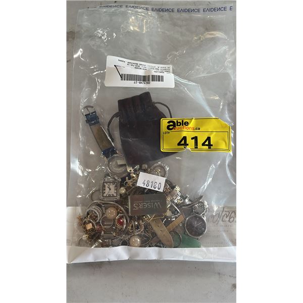 BAG OF ASSORTED FASHION JEWELRY