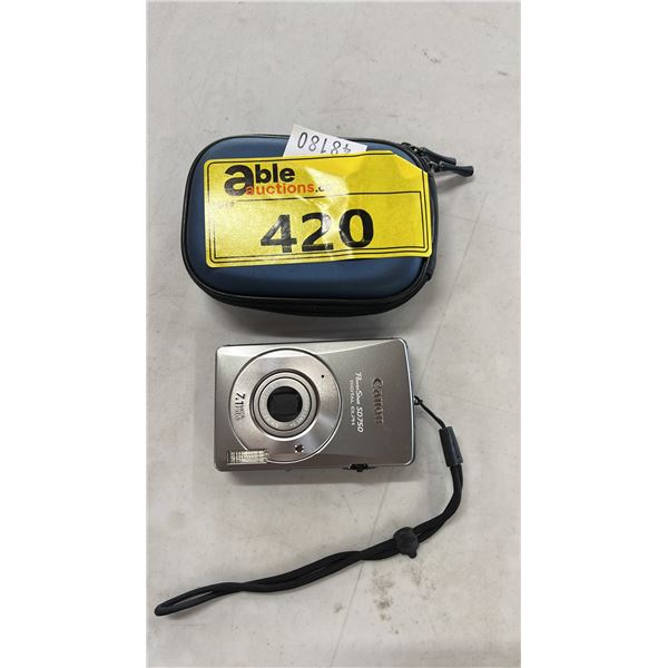 CANON POWERSHOT SD750 7.1MP DIGITAL ELPH CAMERA WITH BATTERY & CASE