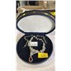 Image 1 : .925 STERLING SILVER & CRYSTAL NECKLACE