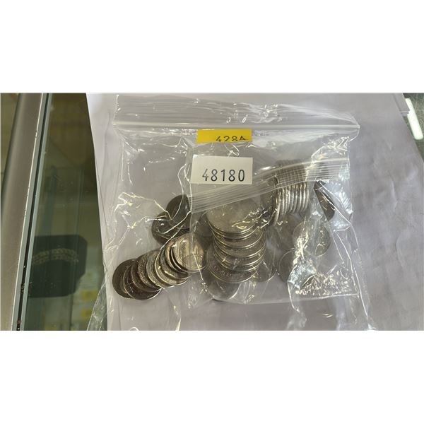 BAG OF ASSORTED COINS: INCLUDES 1993-94 VANCOUVER CANUCKS TEAM COINS