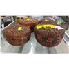 Image 2 : (4) HAIDA WOVEN SPLIT REED BASKETS WITH LIDS