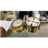 Image 1 : BRASS WALL CLOCK & BRASS BAROMETER