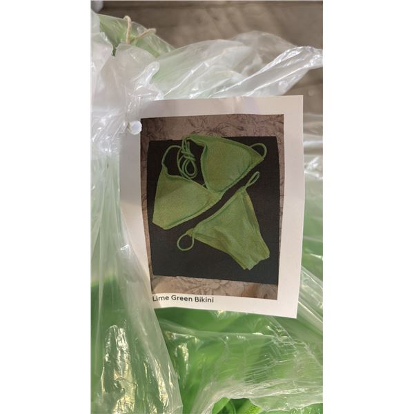 *NEW* BAG OF 25 XL LIME GREEN BIKINIS