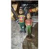 Image 3 : SHELF OF ASSORTED PAINTED WOOD FIGURES
