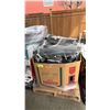 Image 1 : PALLET OF ASSORTED HOUSEHOLD GOODS: FOLDING DRYING RACKS, VACUUMS, MOP BUCKETS & MORE