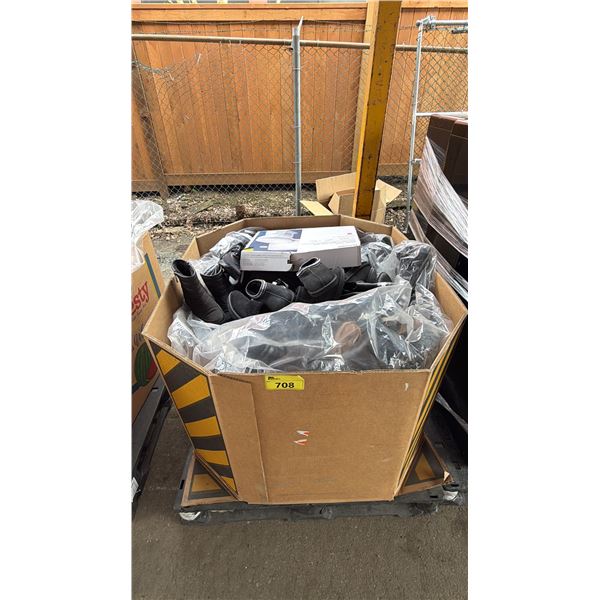 PALLET OF ASSORTED FOOTWEAR & A SWASH BIDET TOILET SEAT: *MUST TAKE ALL ON PALLET*
