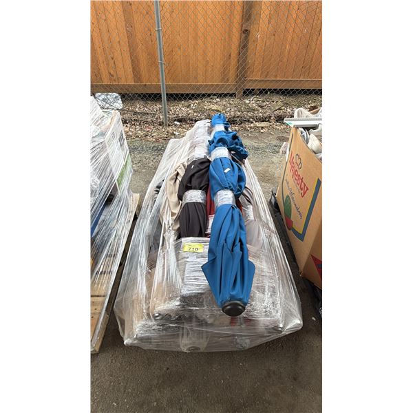 PALLET OF ASSORTED PATIO UMBRELLAS: *WORKING CONDITION UNKNOWN/MAY BE MISSING PARTS AND OR  PIECES/