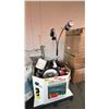 Image 1 : PALLET OF HOUSEHOLD GOODS INCLUDING: FLOOR LAMP, HEATERS, AIR FRYER, COLEMAN CAMP STOVE & MORE