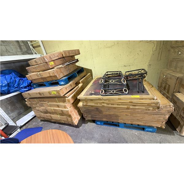 (3) PALLETS OF ASSORTED TABLE TOPS: *MUST TAKE ALL ON PALLETS*