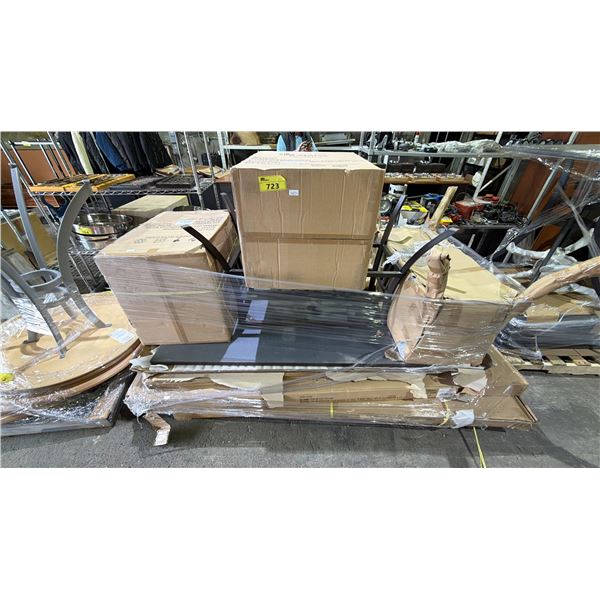 PALLET OF ASSORTED TABLES: *MUST TAKE ALL ON PALLET*