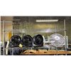 Image 1 : SHELF OF ASSORTED COUNTER TOP FANS