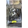 Image 2 : SHELF OF ASSORTED FLATWARE, COOKWARE & MORE