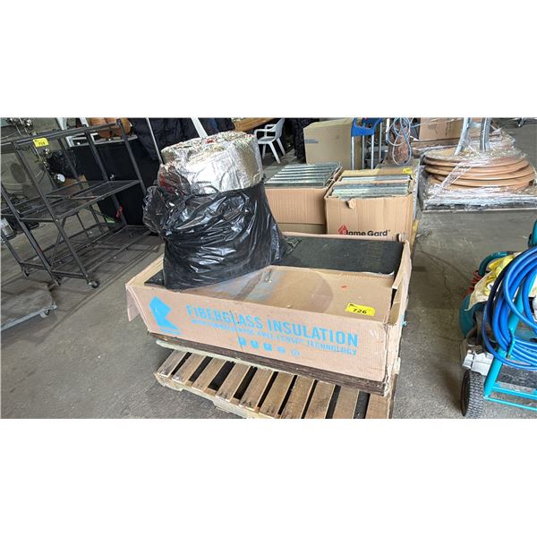 PALLET OF FIBERGLASS INSULATION: *MUST TAKE ALL ON PALLET*