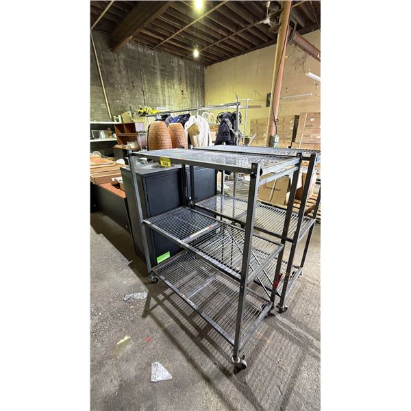 3-TIER ROLLING METAL RACK