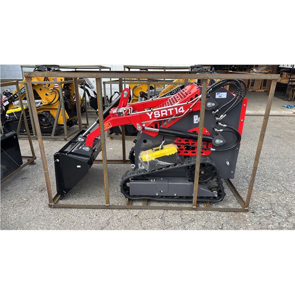 *NEW* AGT INDUSTRIAL YSRT14 MINI SKID STEER LOADER WITH BUCKET, KEYS & REPAIR TOOLBOX - 715 KG LOAD