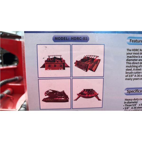 *NEW* TOPCAT HDRC HEAVY DUTY ROTARY BRUSH CUTTER-81 SKID STEER LOADER ATTACHMENT - 650KG LOAD