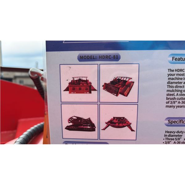 *NEW* TOPCAT HDRC HEAVY DUTY ROTARY BRUSH CUTTER-81 SKID STEER LOADER ATTACHMENT - 650KG LOAD