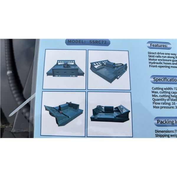 *NEW* MOWER KING SSRC SKID STEER BRUSH CUTTER ATTACHMENT - 354KG LOAD CAPACITY, 2000MM MAX WIDTH