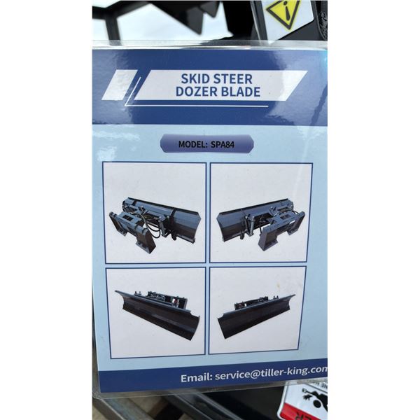 *NEW* MOWER KING SPA84 SKID STEER DOZER BLADE ATTACHMENT - 298KG LOAD CAPACITY